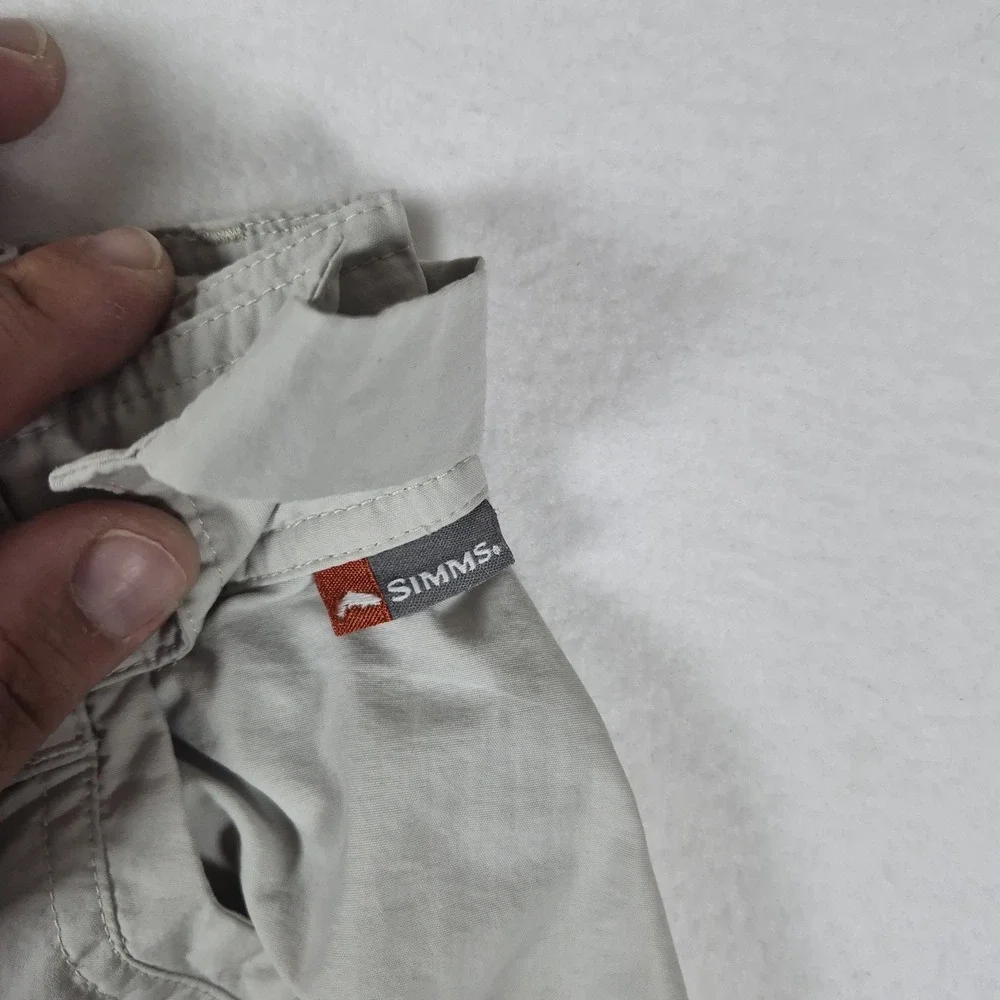 Simms Fishing Shorts Mens Size L Nylon Breathable Hiking Outdoors Flawed